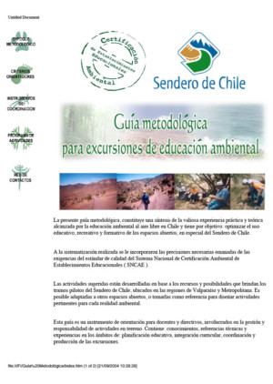 Guía Metodológica para excursiones de Educación Ambiental